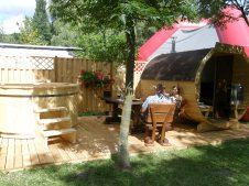 Sauna i balia ogrodowa z drewna